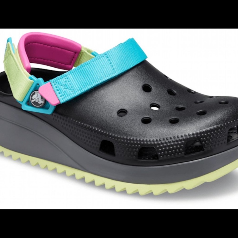 Crocs Unisex-Adult Men's and Women's Classic Hiker Clog Black/Multi Size…